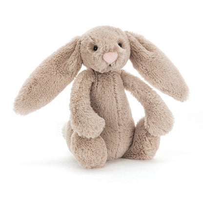 Jellycat Bashful Beige Bunny classic beige lop-eared stuffed rabbit, ultra-soft fluffy coat, gentle bashful face, timeless nursery cuddle plush toy