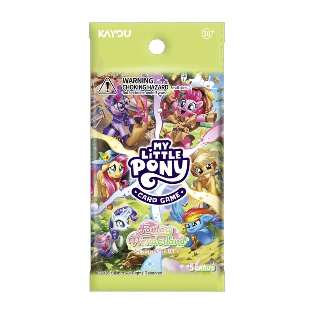 KAYOU My Little Pony TCG Fantasy Wonderlands 001-NA English Booster Pack with 5 random collectible cards
