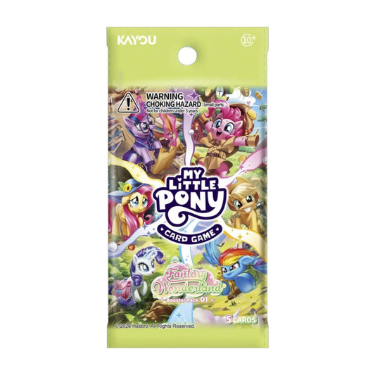 KAYOU My Little Pony TCG Fantasy Wonderlands 001-NA English Booster Pack with 5 random collectible cards