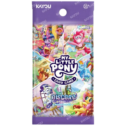 Kayou My Little Pony TCG Series 2 Discord booster pack with 5 trading cards