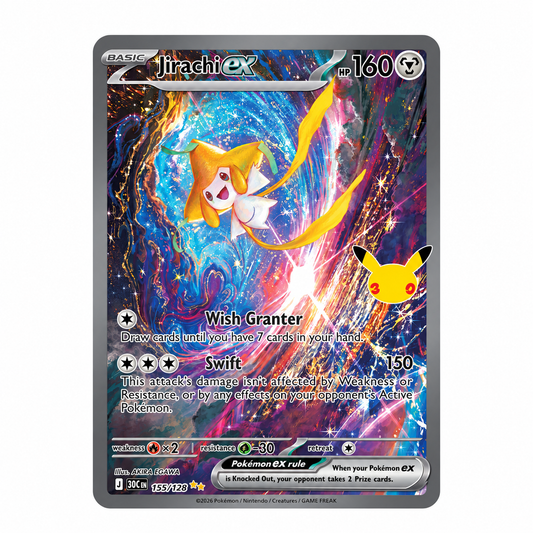 POKEMON Jirachi ex - 155/128 - ME: 30th Celebration (30C)