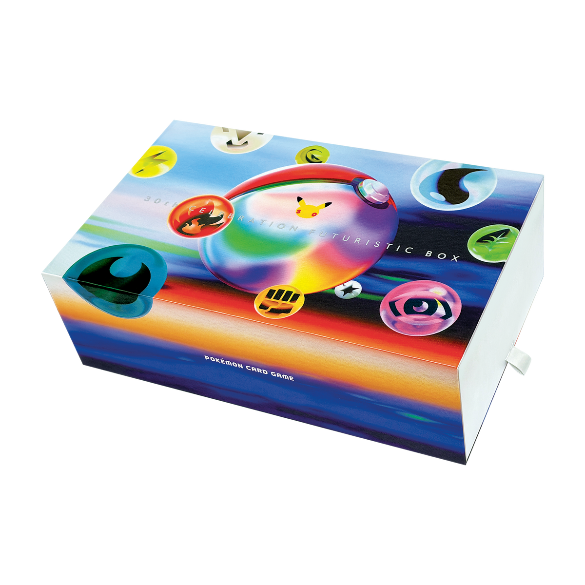 Pokémon TCG 30th Celebration Futuristic Commemorative Gift Box Simplified Chinese Edition with Pikachu ex cards and premium accessories
