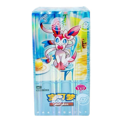 Pokémon TCG Gem Pack VOL.2 Booster Box with 15 packs featuring Eevee and Eeveelutions