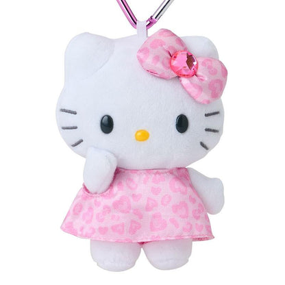 SANRIO x Kiddyland Gogo Gal Hello Kitty Leopard Print Pink Mascot Holder Keychain