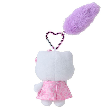 SANRIO x Kiddyland Gogo Gal Hello Kitty Leopard Print Pink Mascot Holder Keychain