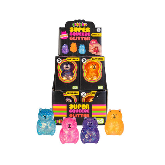 Smoosho's Super Squeeze Glitter Capybara squishy sensory fidget toy