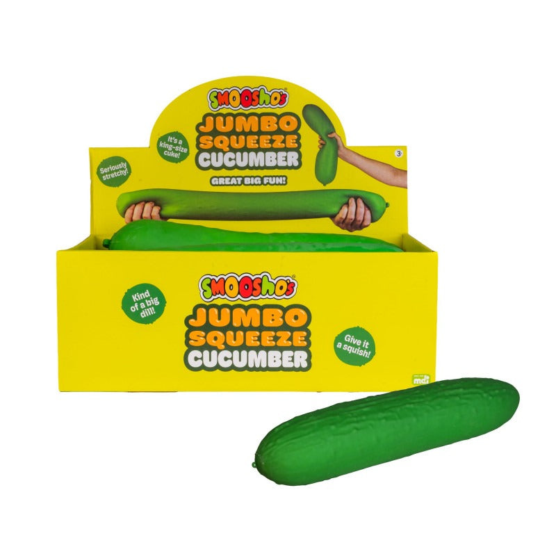 Smooshos Cucumber Jumbo Squeeze oversized cucumber-shaped squishy fidget toy