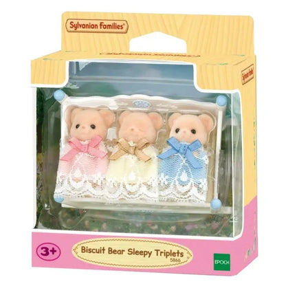 Sylvanian Families Biscuit Bear Sleepy Triplets miniature bear figures collectible set