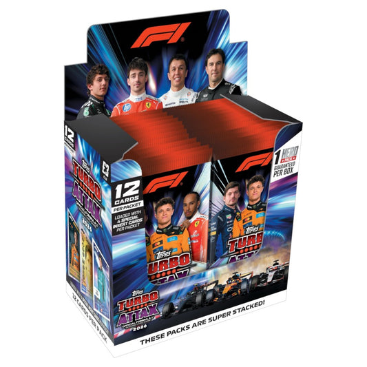 Topps Formula 1 F1 Turbo Attax 2026 Booster Box with 24 packs and 288 trading cards