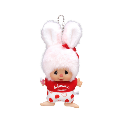 Monchhichi - I love strawberries! Chimutan Flat Keychain