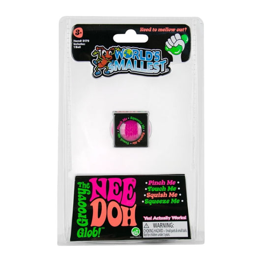 World's Smallest NeeDoh The Groovy Glob miniature squish fidget stress toy with retail packaging