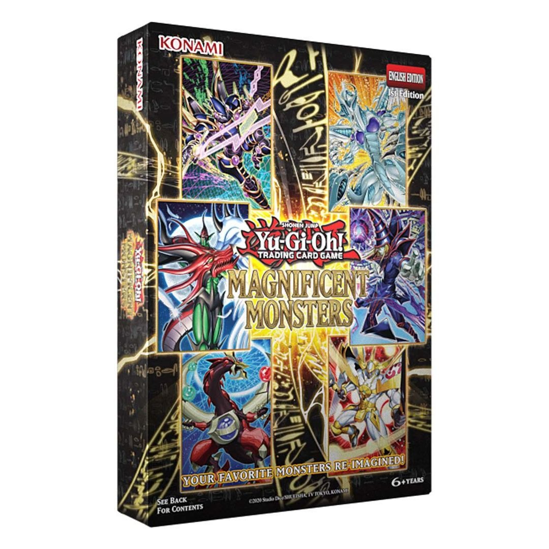 Yu-Gi-Oh! Magnificent Monsters MAMO factory sealed collector box, premium English trading card set featuring reworked anime iconic monsters and new limited serial Grand Master Rare rarity