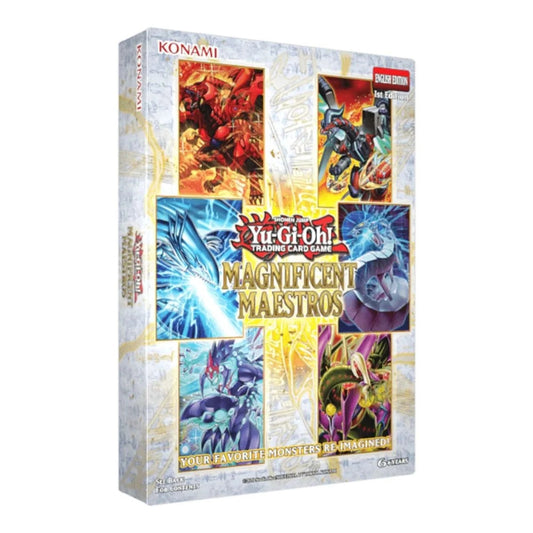 Yu-Gi-Oh! Trading Card Game Magnificent Maestros Box Set featuring anime-inspired collectible cards