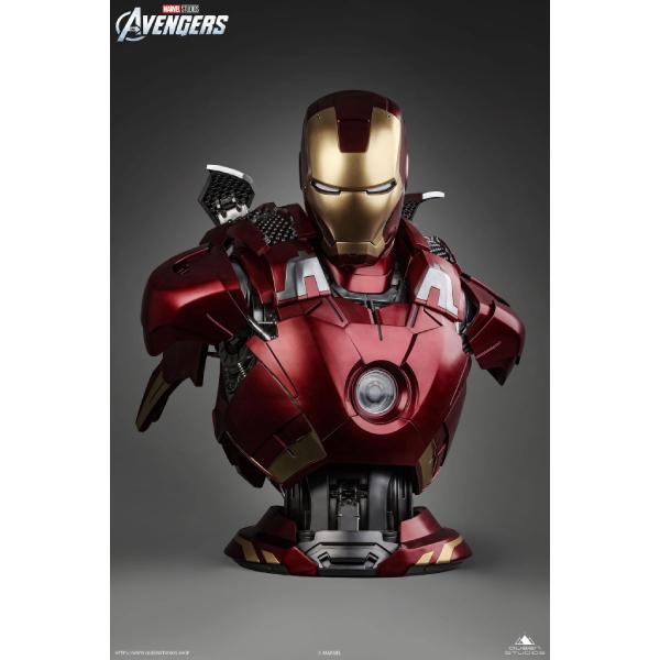 Queen Studios Marvel Iron Man Mark 7 1:1 Life-size Bust