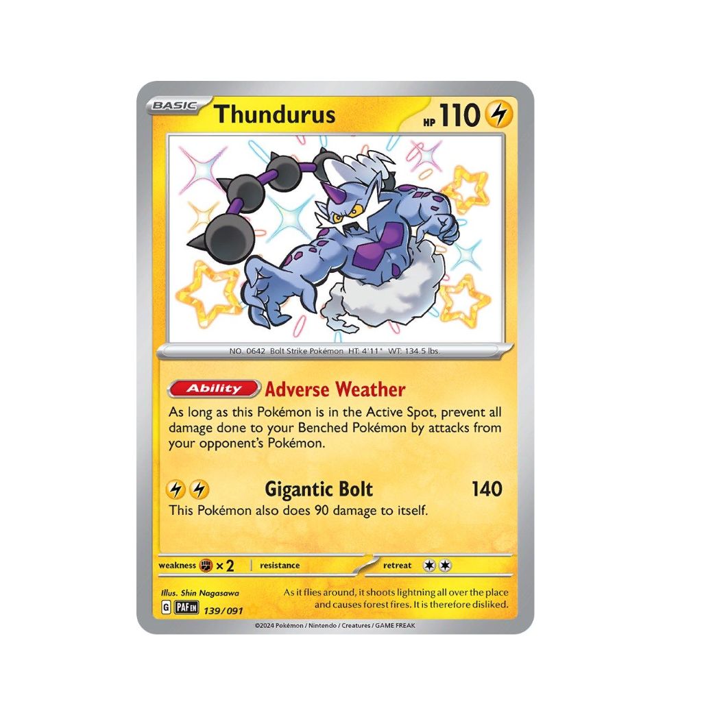 POKEMON Thundurus (139/091) [Scarlet & Violet: Paldean Fates]