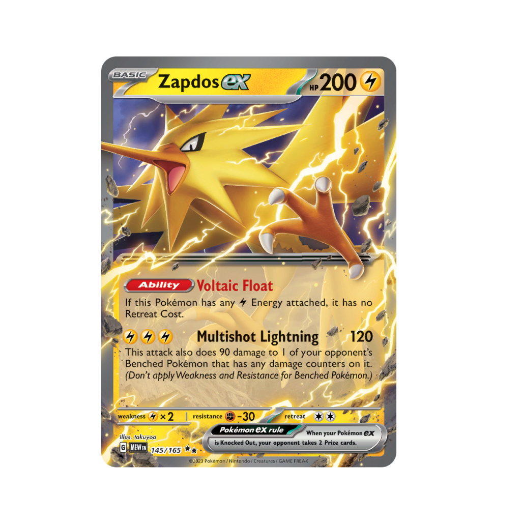 POKEMON Zapdos ex (145/165) [Scarlet & Violet 151]