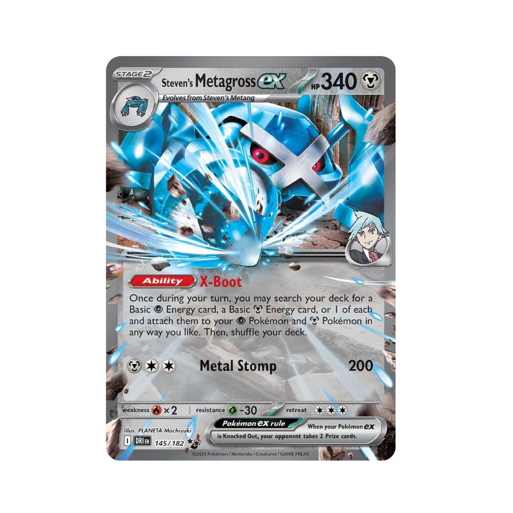 POKEMON Steven's Metagross ex (145/182) [Scarlet & Violet: Destined Rivals]