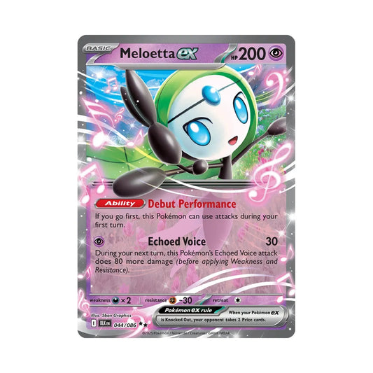 POKEMON Meloetta ex - 044/086 - SV: Black Bolt (BLK)