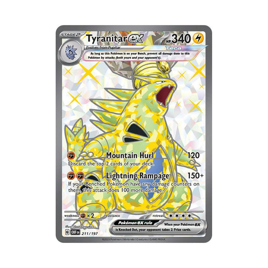 POKEMON Tyranitar ex - 211/197 - SV03: Obsidian Flames (OBF)