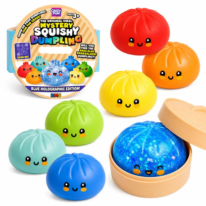 Crazy Fun - Mystery Squishy Blue Holographic Dumpling Blind Box