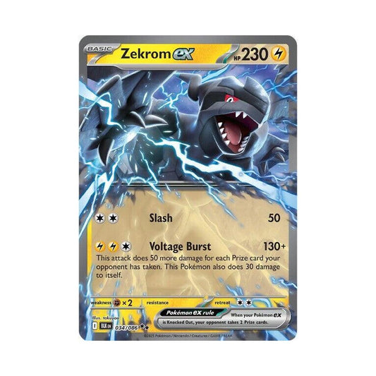 POKEMON Zekrom ex - 034/086 - SV: Black Bolt (BLK)