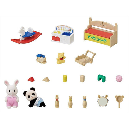 Sylvanian Families - Baby's Toy Box Snow Rabbit & Panda Babies