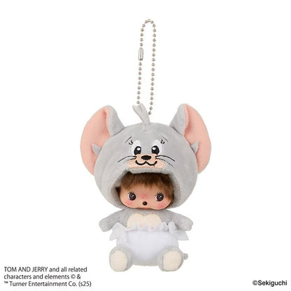 Monchhichi x Tom and Jerry - Tuffy Babychichi Big Face SS Keychain