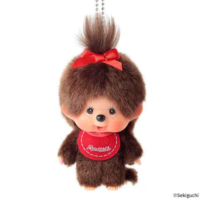 Monchhichi Big Face Monchhichi SS Girl Keychain X Playground Monchhichi Big Face Monchhichi SS Girl Keychain X Playground