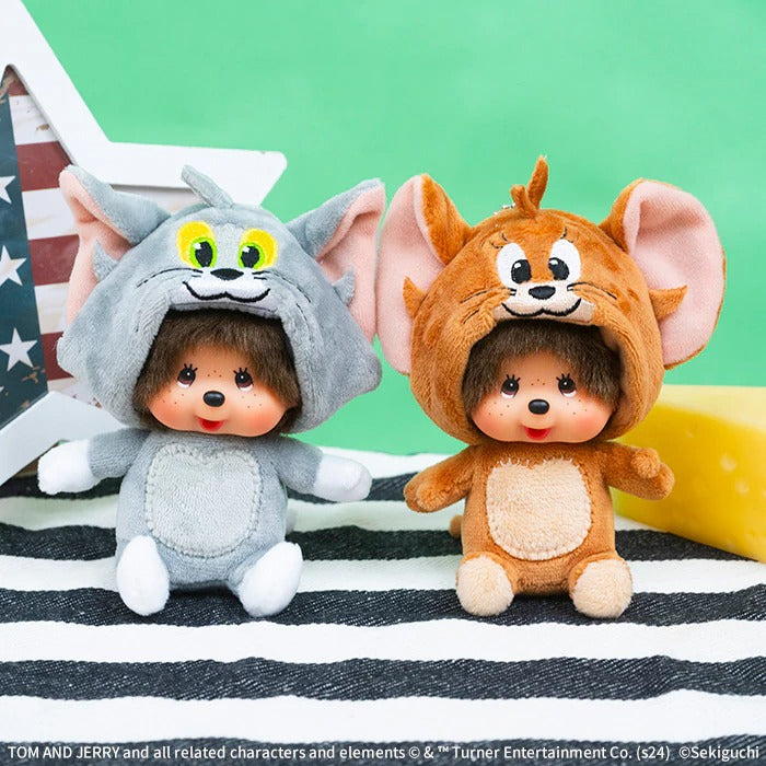 Monchhichi x Tom and Jerry - Tom Monchhichi Big Face SS Keychain