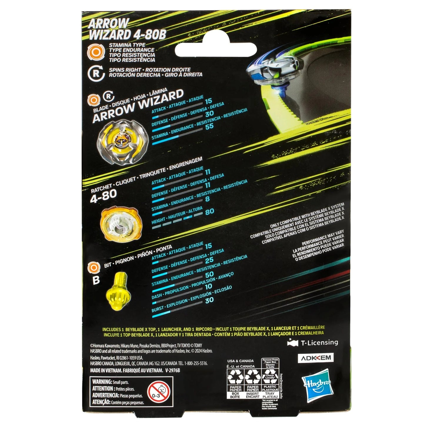 Hasbro Beyblade x Arrow Wizard 4-80B Starter Pack Set