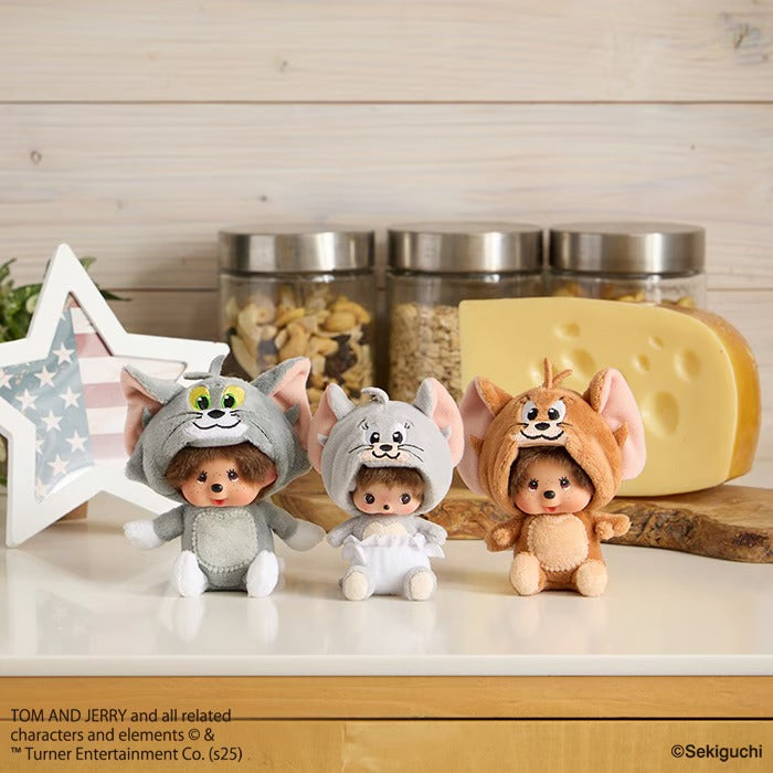 Monchhichi x Tom and Jerry - Tuffy Babychichi Big Face SS Keychain