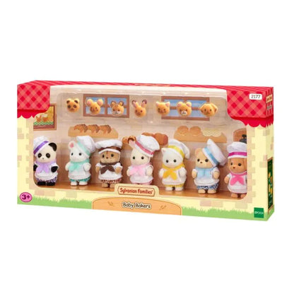 Sylvanian Families - Lively Baby Bakery Chef 7 Doll Figure Set