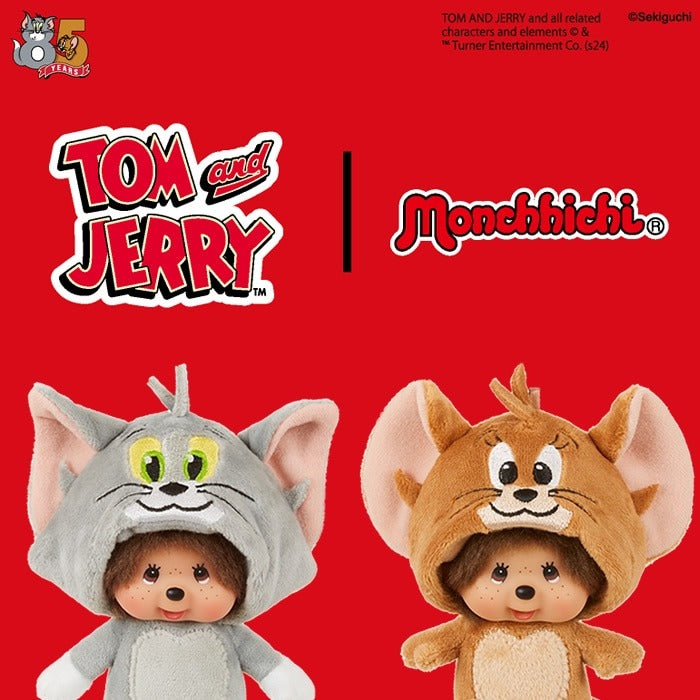 Monchhichi x Tom and Jerry - Tom Monchhichi Big Face SS Keychain