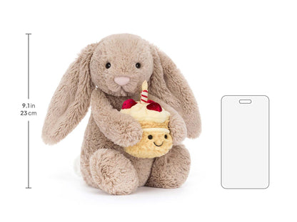 Jellycat - Bashful Beige Bunny 'Birthday'