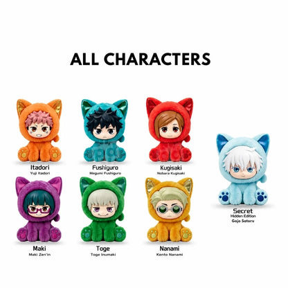 EAKI Jujutsu Kaisen Sitting Cat Party Series Plush Keychain Blind Box