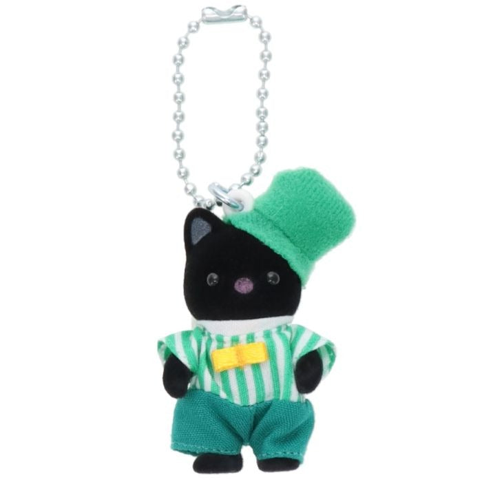 Sylvanian Families - Keychain Emerald Green Tuxedo Cat Baby