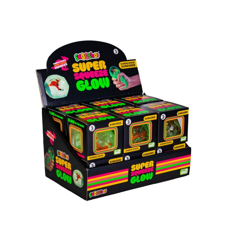 Smoosho's - Super Squeeze Diamond Sphere Glow in Dark Kangaroo