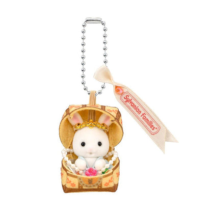 Sylvanian Families - Keychain White Rabbit Baby Sitting Treasure chest