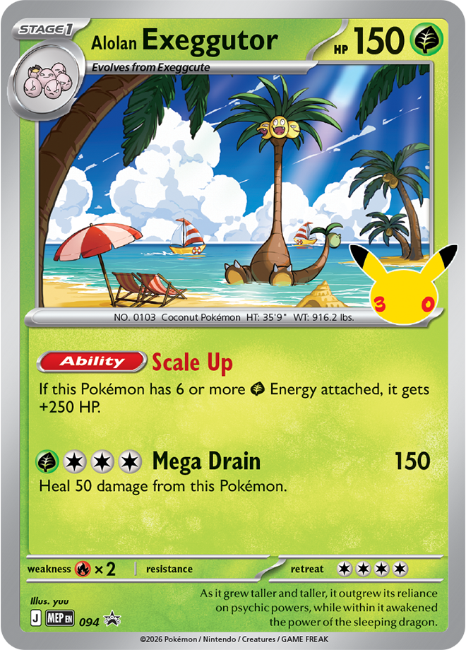 Pokémon TCG: 30th Celebration Tech Sticker Collection(Alolan Exeggutor)