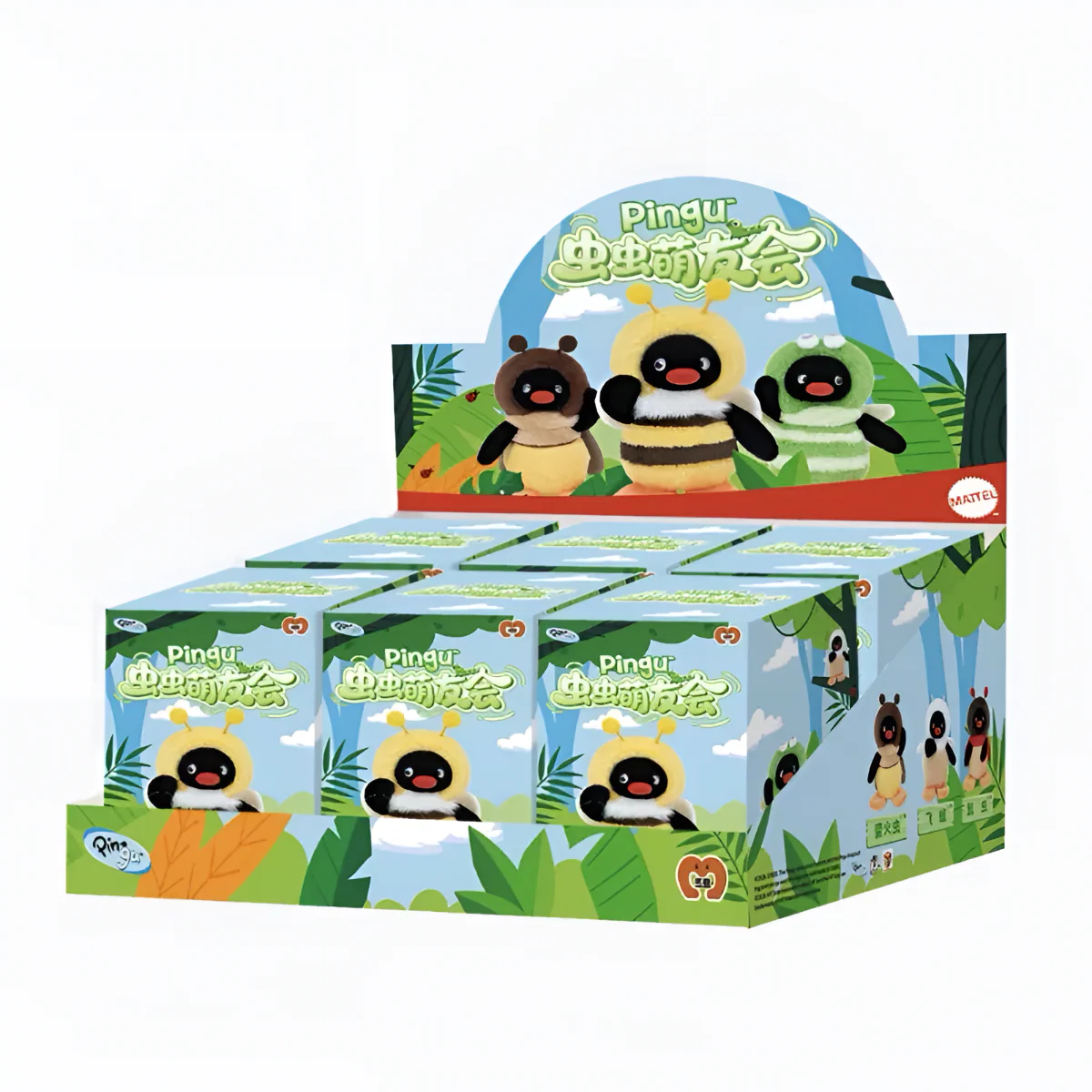 Pingu Cute Bug Friends Club Series Plush Pendant Blind Box