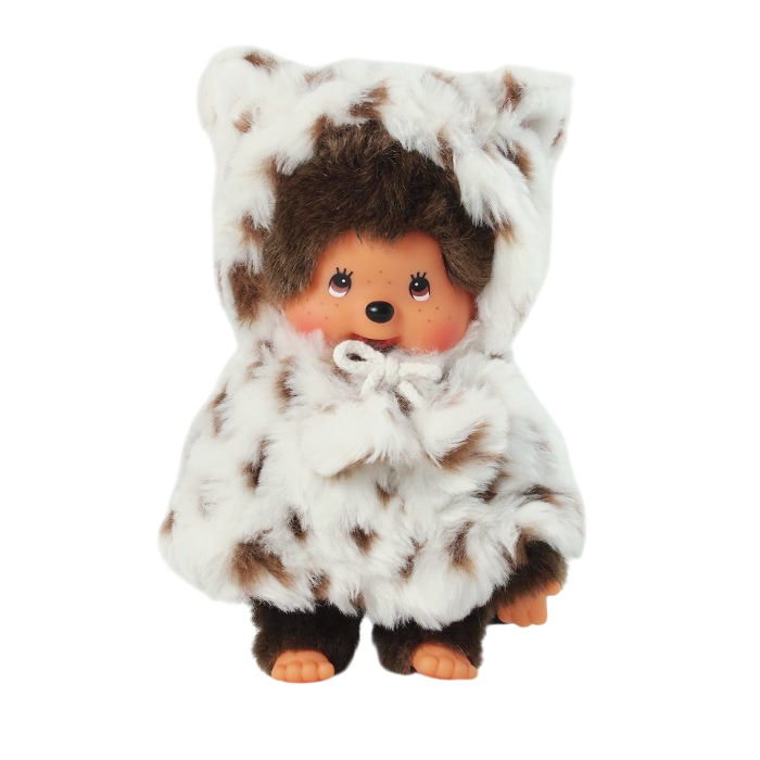 Monchhichi - Cat Poncho White Plush Toy