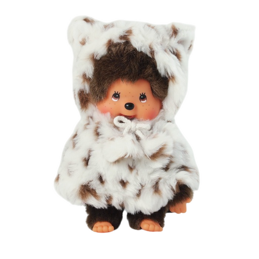 Monchhichi - Cat Poncho White Plush Toy
