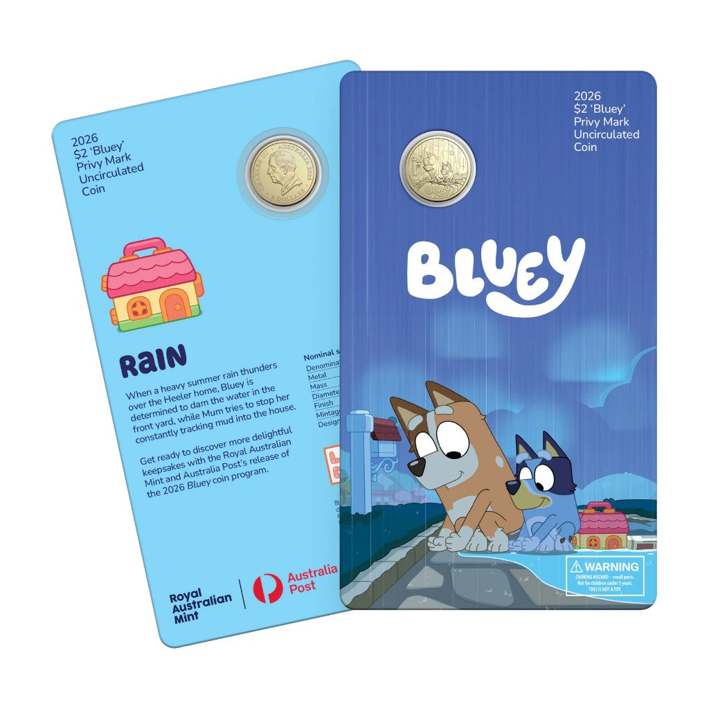 RAM x Australia Post - 2026 Bluey $2 Privy Mark Coin Series(Rain Design)