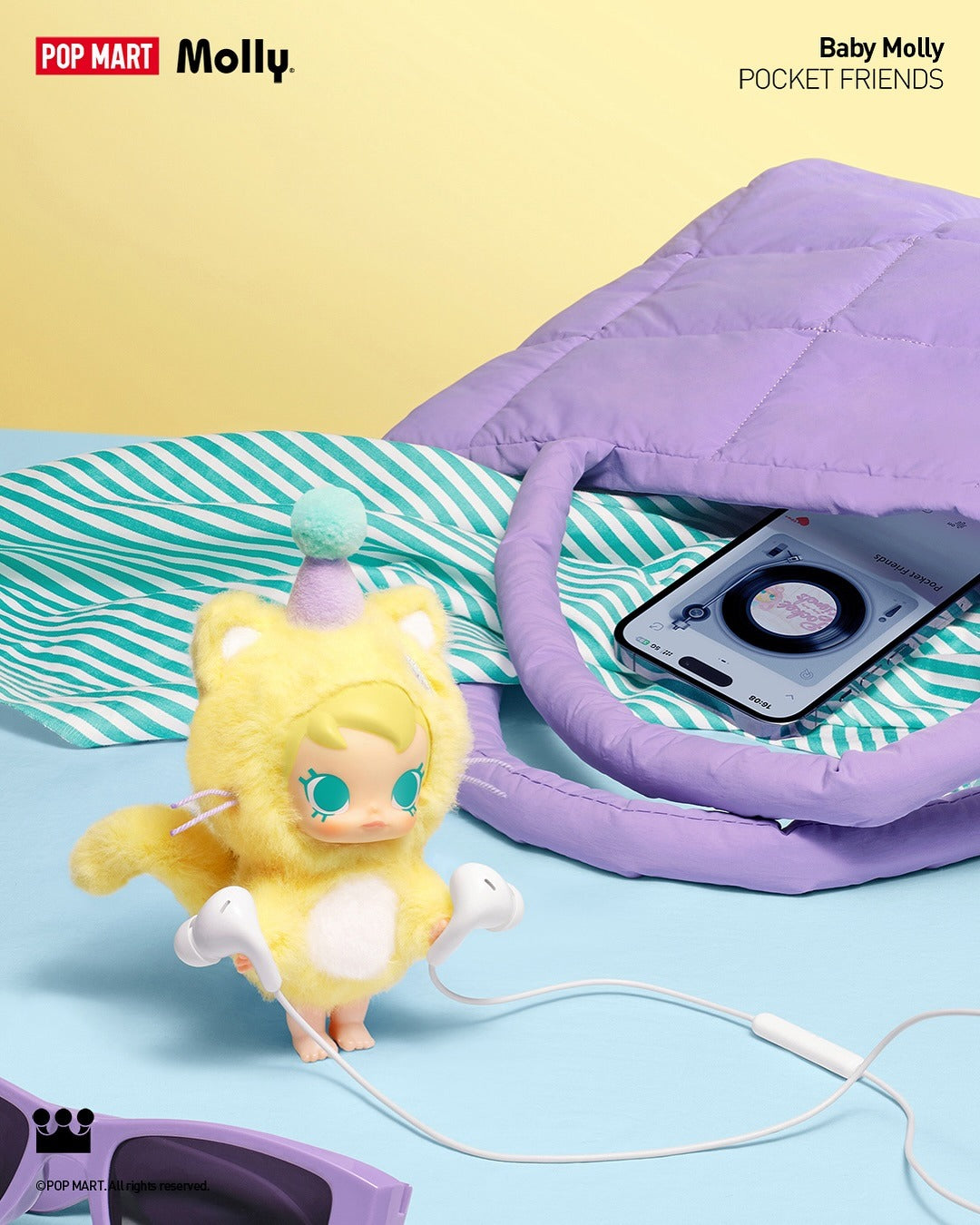 POP MART Baby Molly Pocket Friends Series-Vinyl Plush Pendant Blind Box