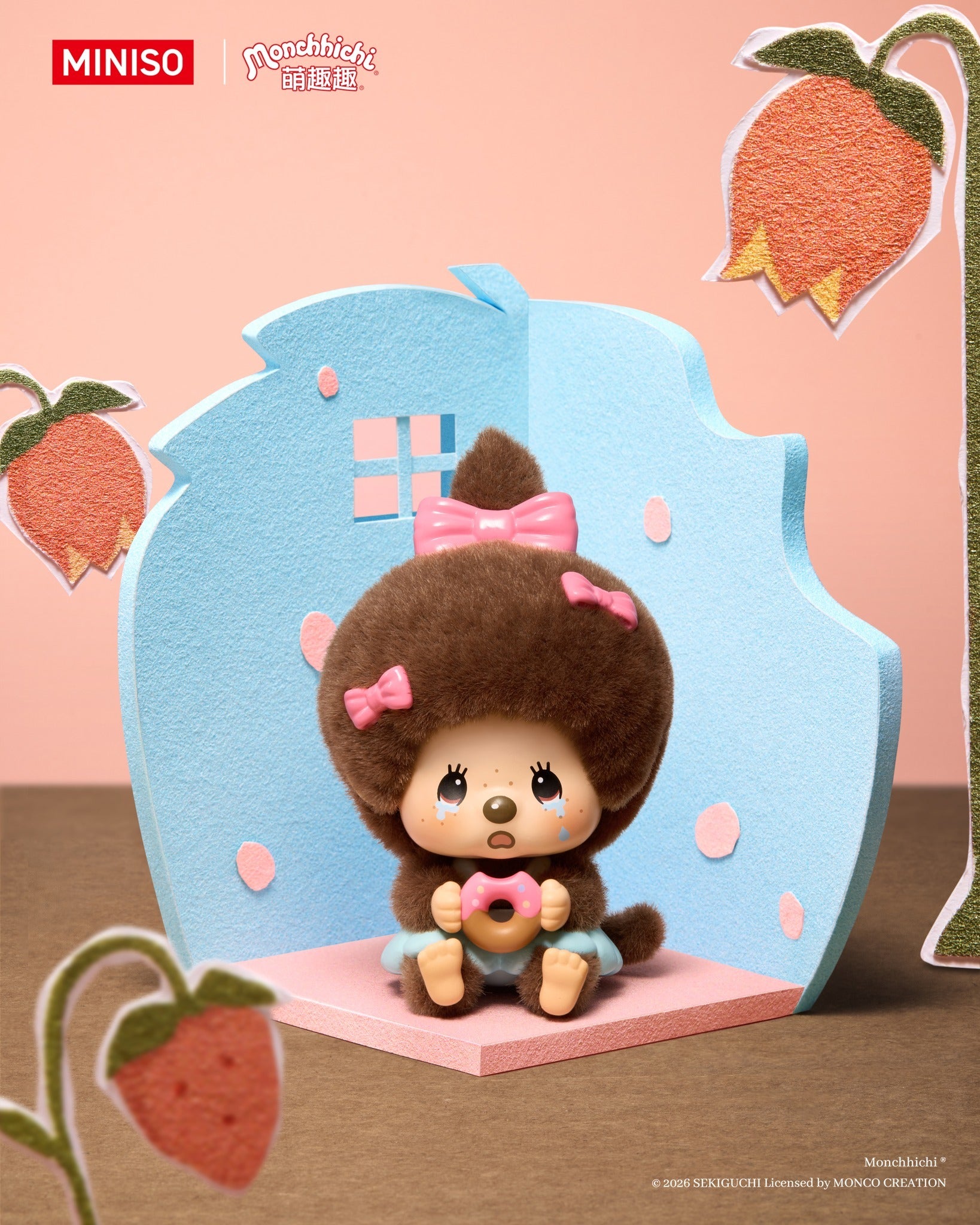 Monchhichi - Mon Mon Farm Series Face-Changing Flocked Pendant