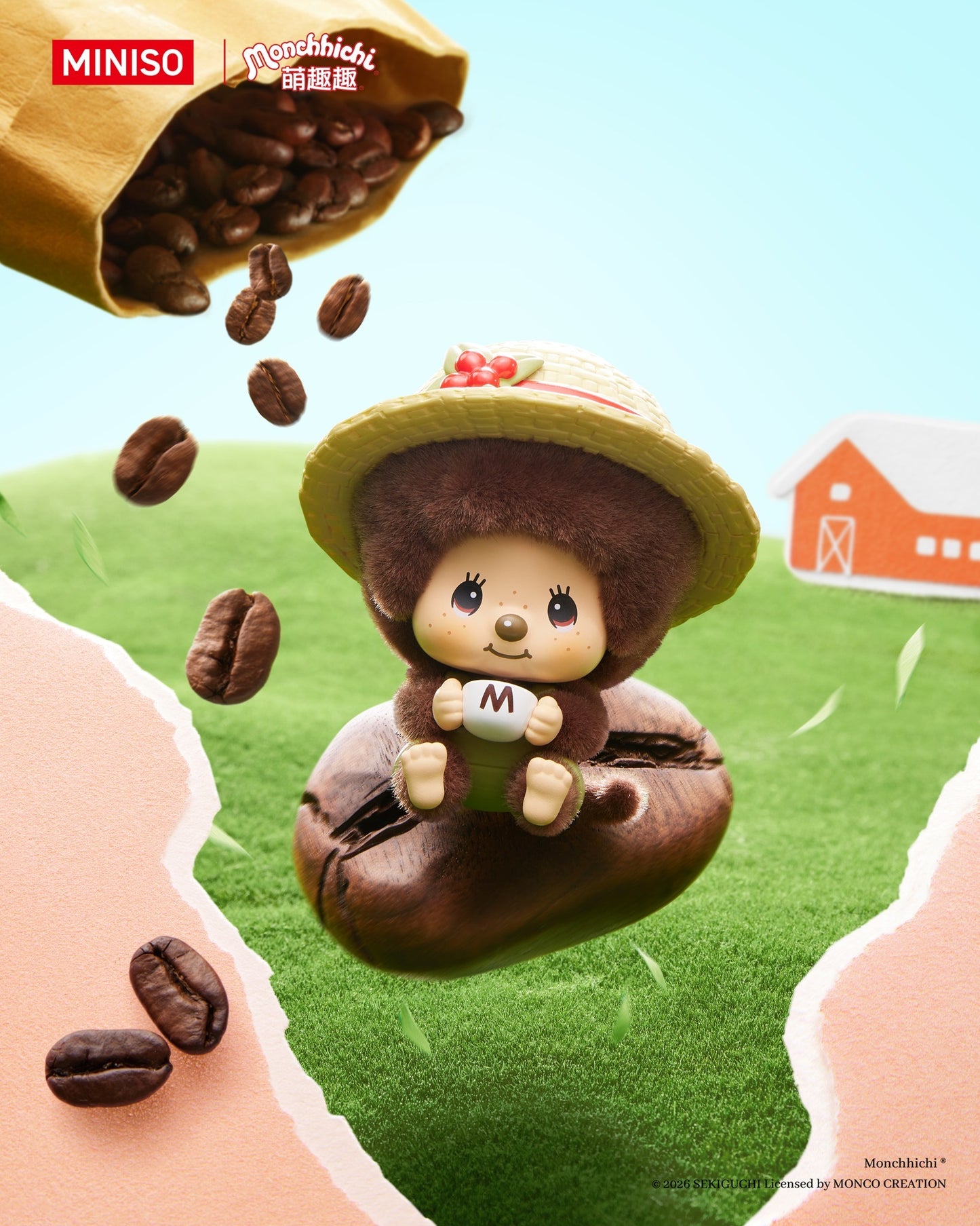 Monchhichi - Mon Mon Farm Series Face-Changing Flocked Pendant Blind Box