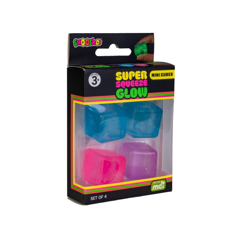 Smoosho's - Mini Cube GID Super Squeeze Set of 4