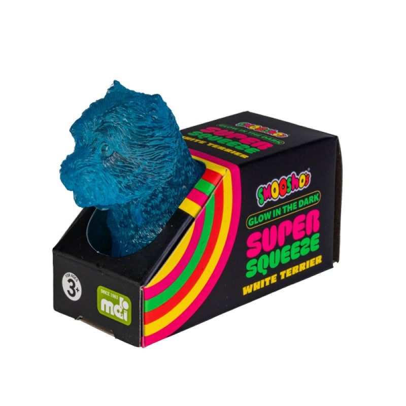 Smoosho's - Super Squeeze Glow-in-the-dark White Terrier