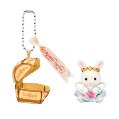 Sylvanian Families - Keychain White Rabbit Baby Sitting Treasure chest