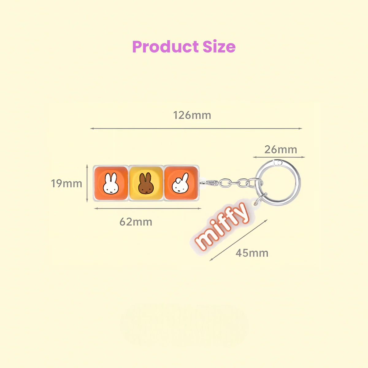Miffy Keycap Series Keychains Blind Box